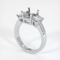 14K White Gold Three Stone Ring Setting Video