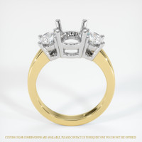 14K White & Yellow Three Stone Ring Setting Image