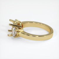 10K Yellow Gold Three Stone Ring Setting Image
