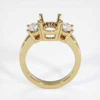10K Yellow Gold Three Stone Ring Setting Image