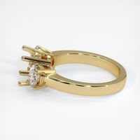 14K Yellow Gold Three Stone Ring Setting Image
