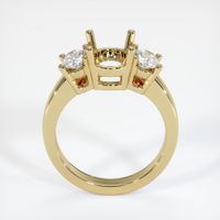 14K Yellow Gold Three Stone Ring Setting Image