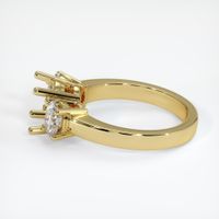 18K Yellow Gold Three Stone Ring Setting Image