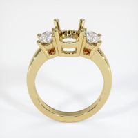 18K Yellow Gold Three Stone Ring Setting Image
