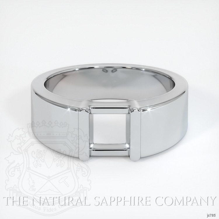 14K White Gold Men's Ring Setting