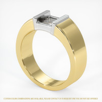 14K White & Yellow Men's Ring Setting Video