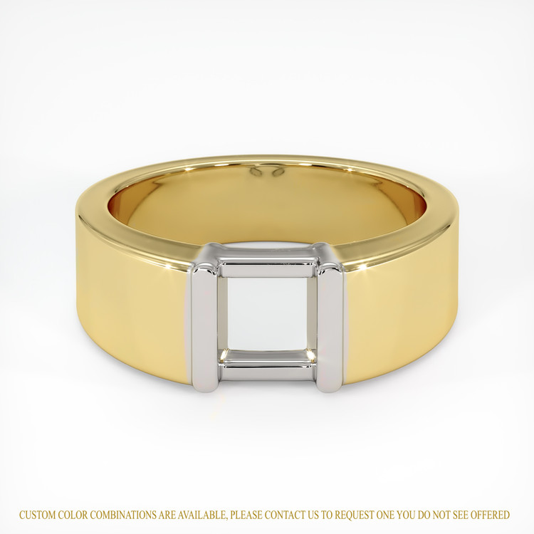 14K White & Yellow Men's Ring Setting