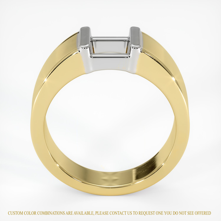 14K White & Yellow Men's Ring Setting