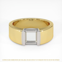 18K White & Yellow Men's Ring Setting Image