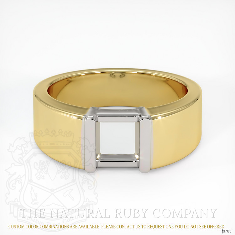 18K White & Yellow Men's Ring Setting