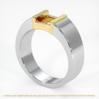 14K Yellow & White Men's Ring Setting Video