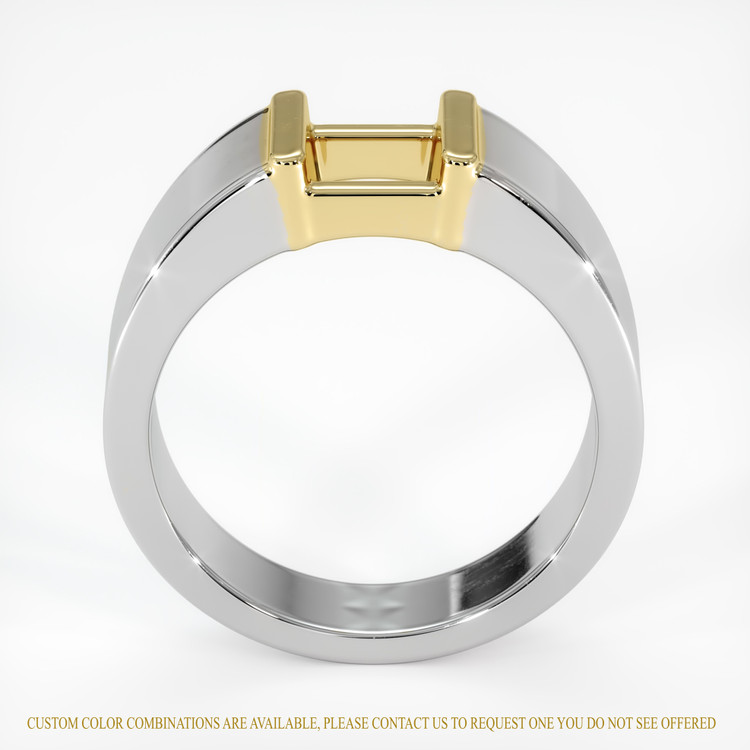 14K Yellow & White Men's Ring Setting