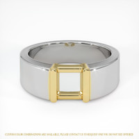 18K Yellow & White Men's Ring Setting Image