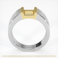 18K Yellow & White Men's Ring Setting Image