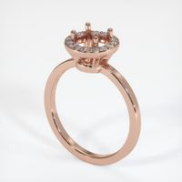 14K Rose Gold Pave Ring Setting Video