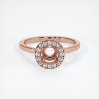 14K Rose Gold Pave Ring Setting Image