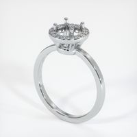 14K White Gold Pave Ring Setting Video