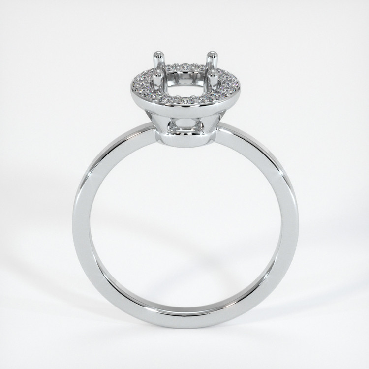 14K White Gold Pave Ring Setting