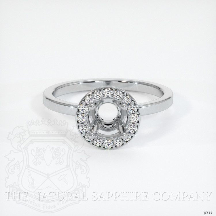 18K White Gold Pave Ring Setting