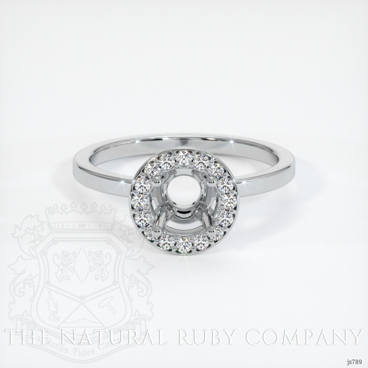 18K White Gold Pave Ring Setting