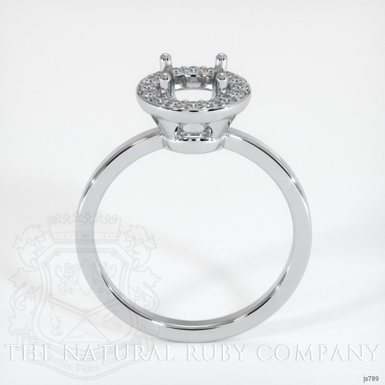 18K White Gold Pave Ring Setting
