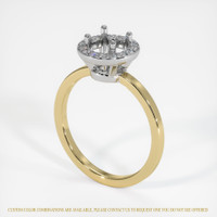 14K White & Yellow Pave Ring Setting Video