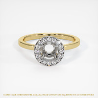 14K White & Yellow Pave Ring Setting Image