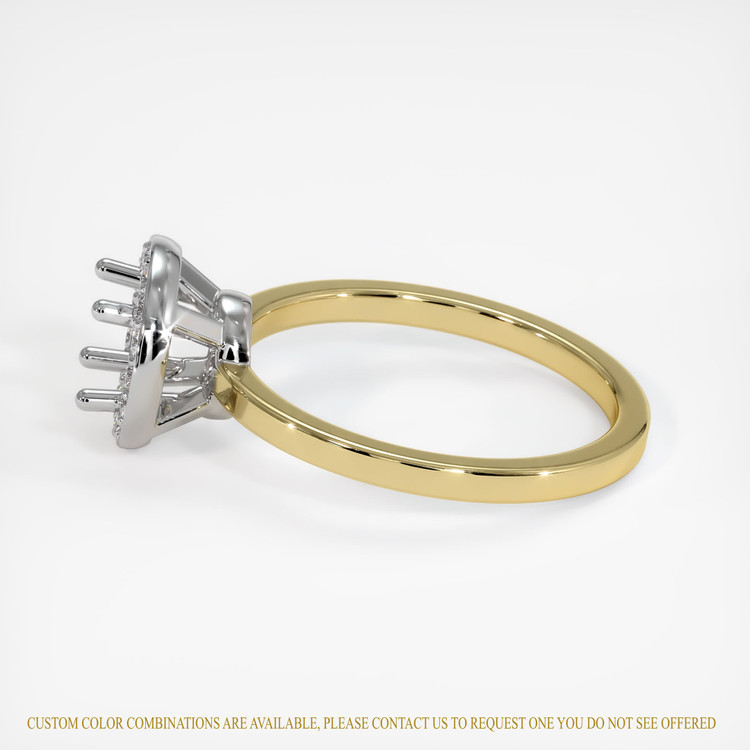 18K White & Yellow Pave Ring Setting