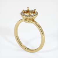 14K Yellow Gold Pave Ring Setting Video