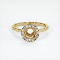 14K Yellow Gold Pave Ring Setting Image