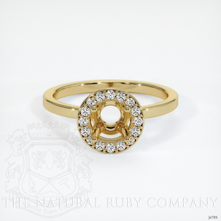 14K Yellow Gold Pave Ring Setting