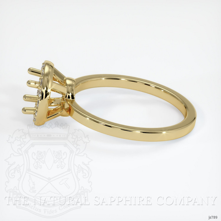 14K Yellow Gold Pave Ring Setting