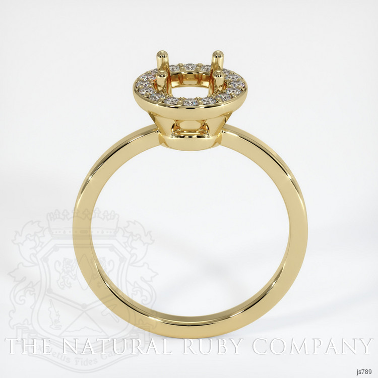 14K Yellow Gold Pave Ring Setting