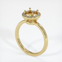 18K Yellow Gold Pave Ring Setting Video