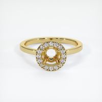 18K Yellow Gold Pave Ring Setting Image