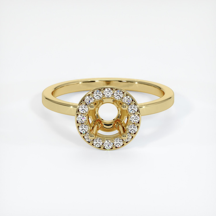 18K Yellow Gold Pave Ring Setting