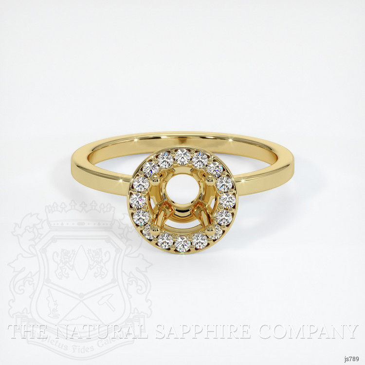 18K Yellow Gold Pave Ring Setting