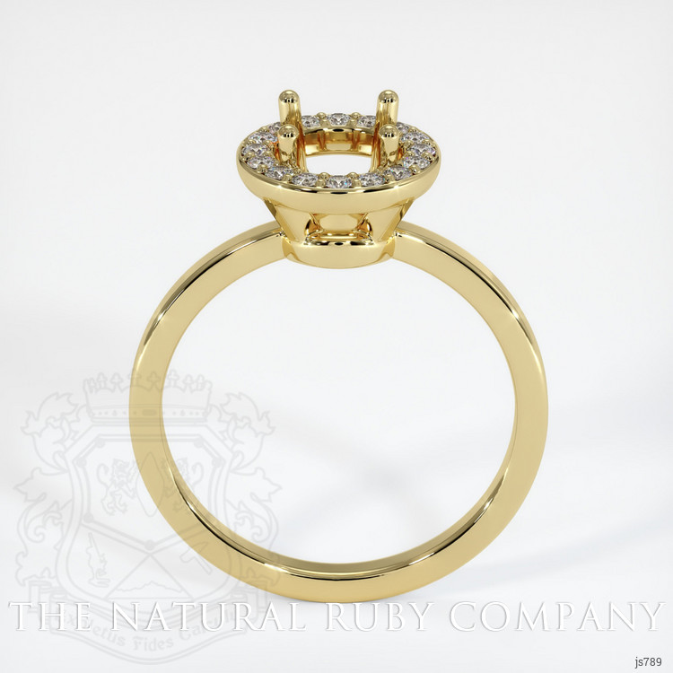 18K Yellow Gold Pave Ring Setting