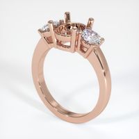 14K Rose Gold Three Stone Ring Setting Video