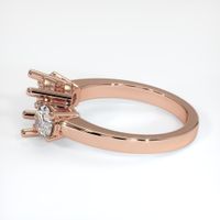 14K Rose Gold Three Stone Ring Setting Image