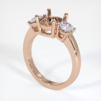 18K Rose Gold Three Stone Ring Setting Video