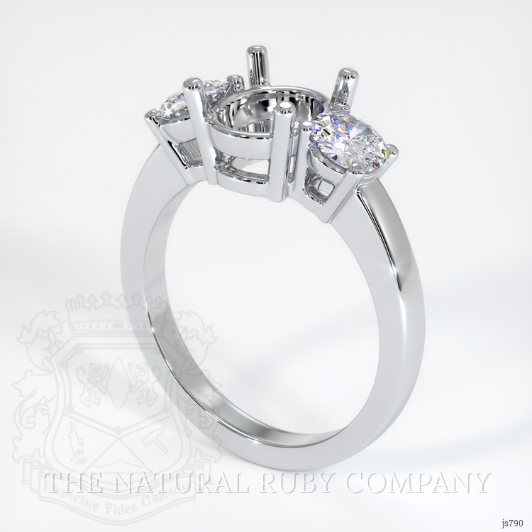 Silver Three Stone Ring Setting