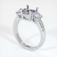10K White Gold Three Stone Ring Setting Video