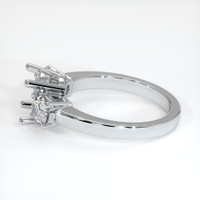 10K White Gold Three Stone Ring Setting Image