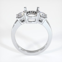 10K White Gold Three Stone Ring Setting Image