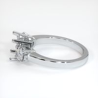 14K White Gold Three Stone Ring Setting Image