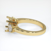 10K Yellow Gold Three Stone Ring Setting Image