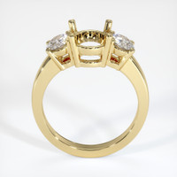 10K Yellow Gold Three Stone Ring Setting Image