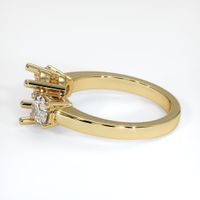 14K Yellow Gold Three Stone Ring Setting Image