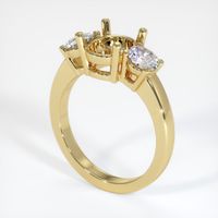 18K Yellow Gold Three Stone Ring Setting Video
